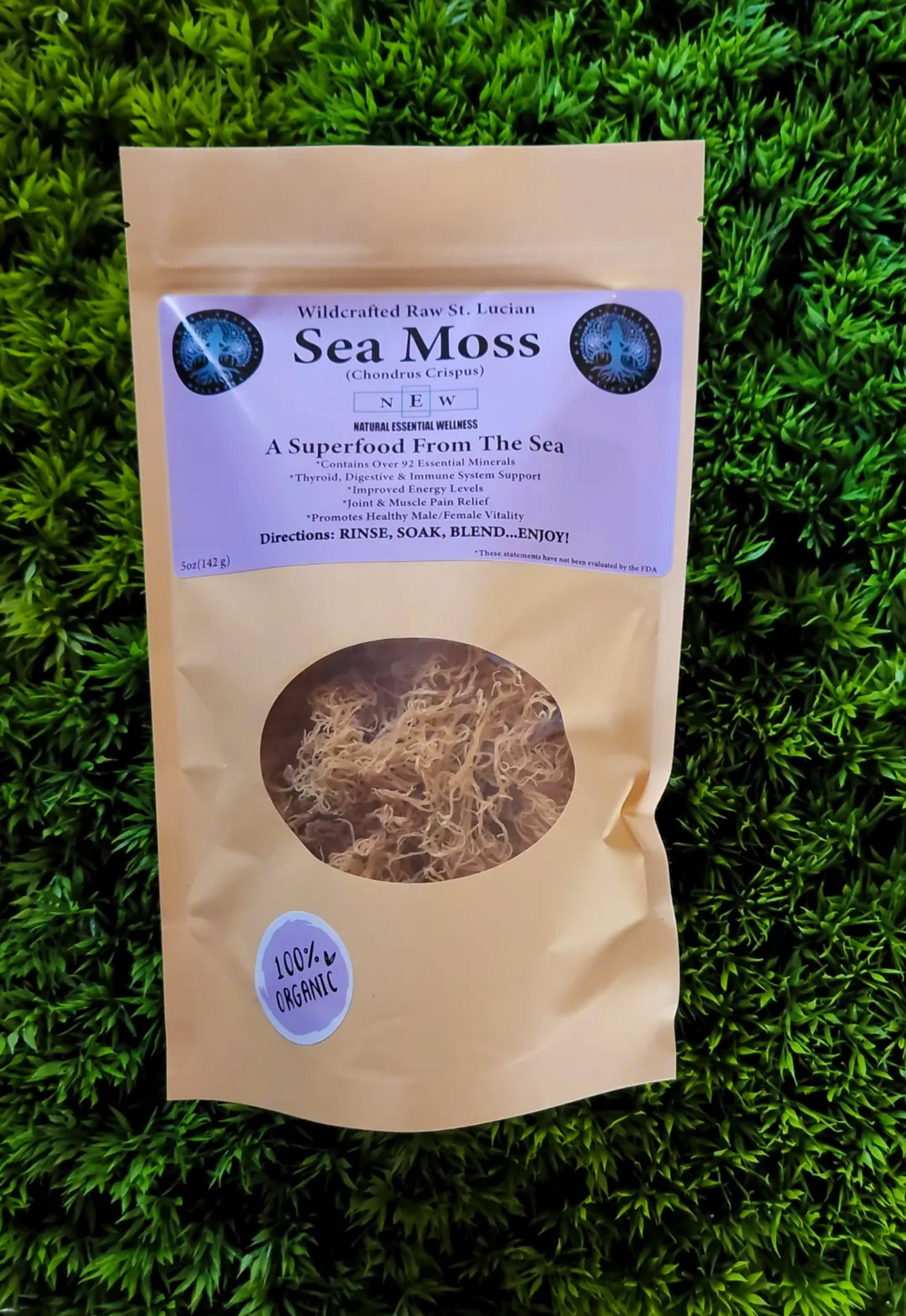 N.E.W 100% Wildcrafted Raw Irish Sea Moss